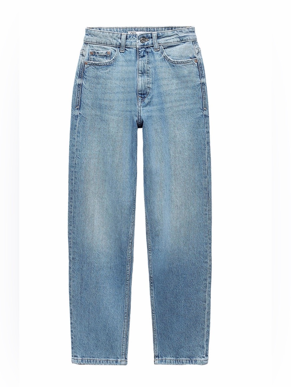 Zara Men's Relaxed Straight-Light Blue Jeans